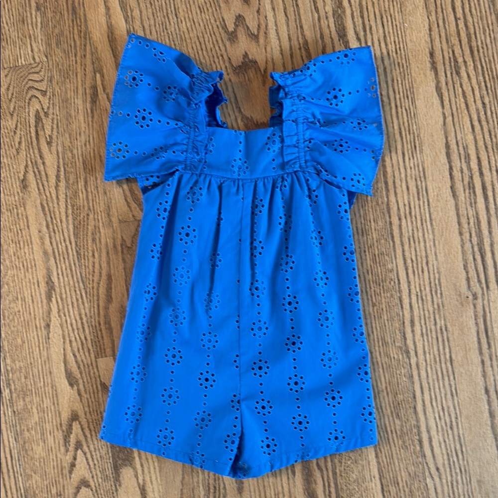 Zara Kids Blue Eyelet Romper
